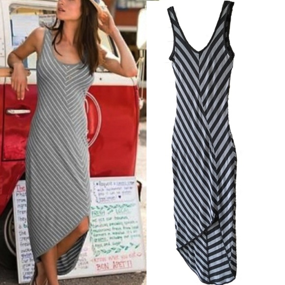 Athleta Dresses & Skirts - Athleta Cross Shore Gray High Low Maxi Dress Small
